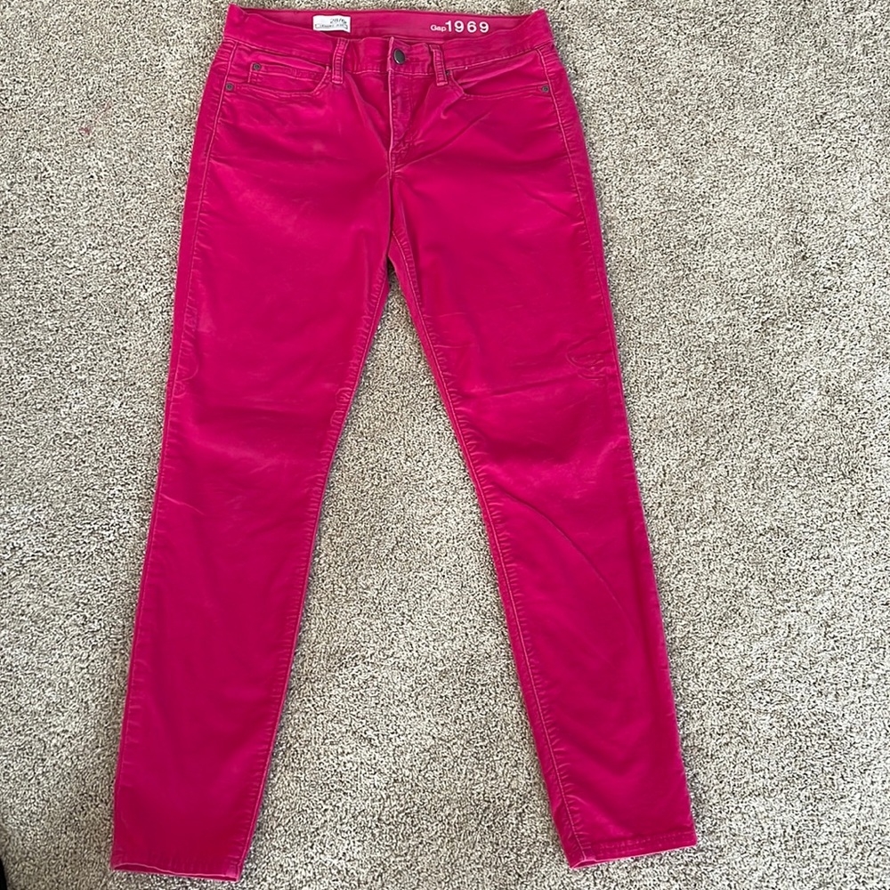 Gap corduroy neon pink skinny pants